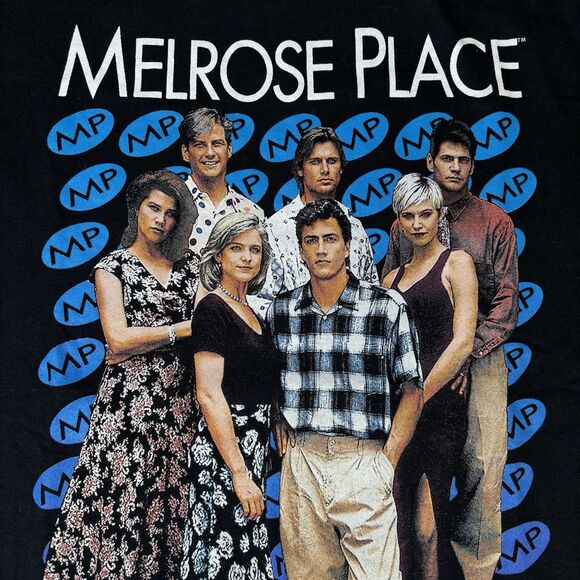 Vintage 90s Melrose Place T-Shirt Men’s Medium Black Single Stitch Made In USA - Picture 5 of 8
